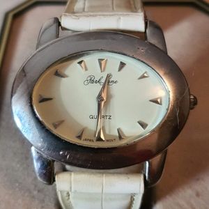 🦋10/$20🦋 Park Lane Silver/White Women's Leather Watch